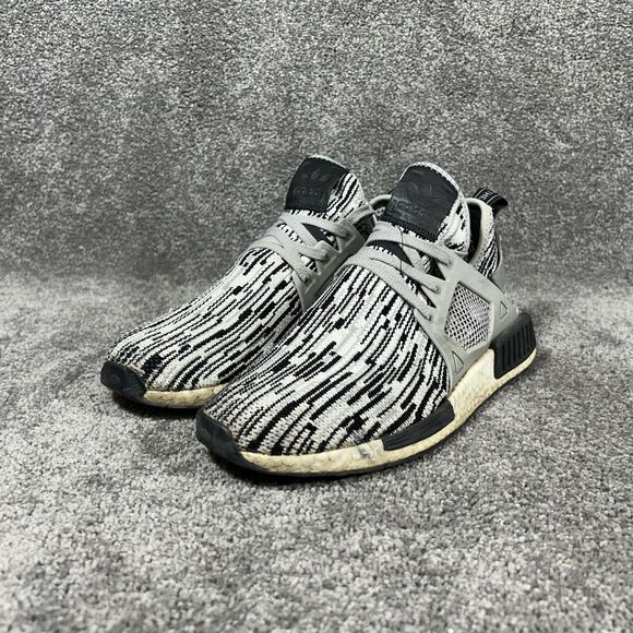 Adidas NMD XR1 Men’s Size 8.5 Primeknit Oreo Glitch Athletic Running Shoes Used - Picture 4 of 11